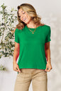 Soft Rayon Crewneck Tee with Short Sleeves