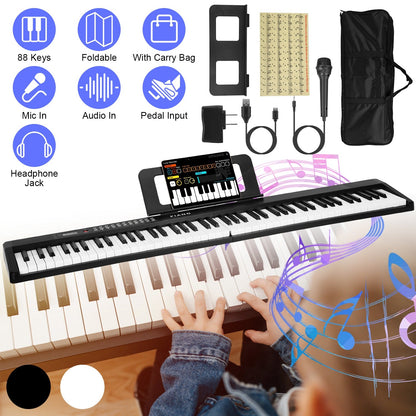 GBruno 88 Keys Foldable Full Size Keyboard