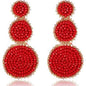 Beaded Drop Earrings Statement Seed Bead Earring