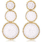 Beaded Drop Earrings Statement Seed Bead Earring