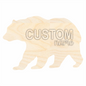 Unfinished Wood Custom Name Bear Door Sign Kit | Wood Craft Cutouts | 1/4" Thick |