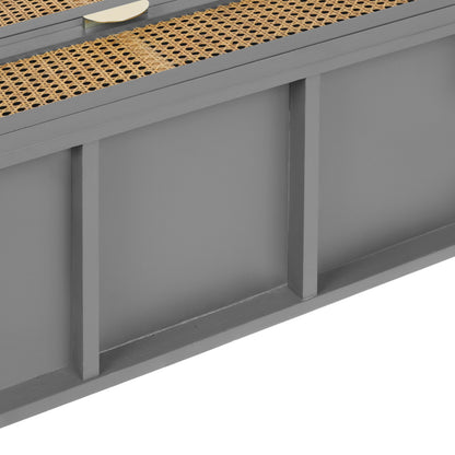 3-Drawer Cabinet - Natural Rattan - Suitable for Bedroom, Living Room, or Study
