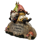 Garden Gnomes on a Rock  - 8 Inch - Gnome Sweet Gnome
