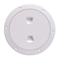 Beckson 6" Smooth Center Screw-Out Deck Plate - White