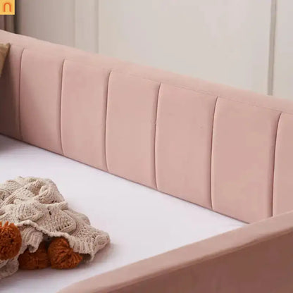 Twin Daybed Velvet Pink Trundle Frame