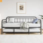 Daybed Metal Black Twin Roll-Out Trundle Caster Wheels 66 lb