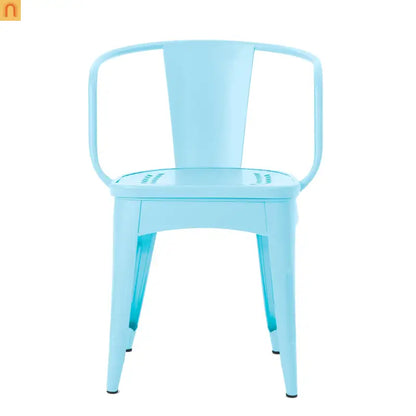 Outdoor Bistro Set Cast Iron Matte Light Blue Floral 3 Piece
