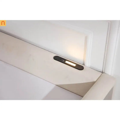 Bed Frame Daybed Velvet Beige Diamond Grid Pull-Out Trundle Full