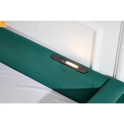 Bed Frame Daybed Velvet Emerald Diamond Grid Pull-Out Trundle Full