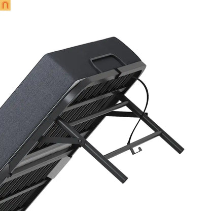 Bed Frame Rollaway Folding Metal Black Twin Memory Foam 74.8in