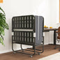 Bed Frame Rollaway Folding Metal Black Twin Memory Foam 74.8in
