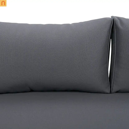 Outdoor Daybed Acacia Wood 3 Seat Gray