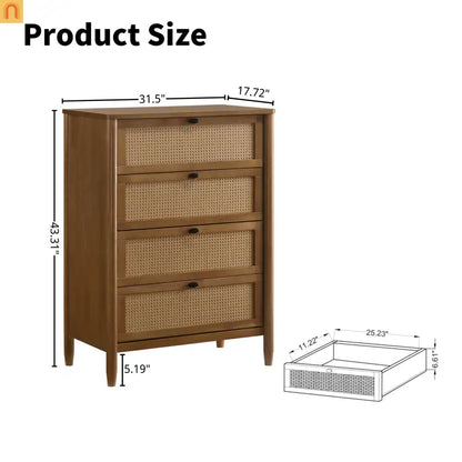 Bedroom Set Queen Walnut Corduroy Headboard Dresser Nightstand 5pc