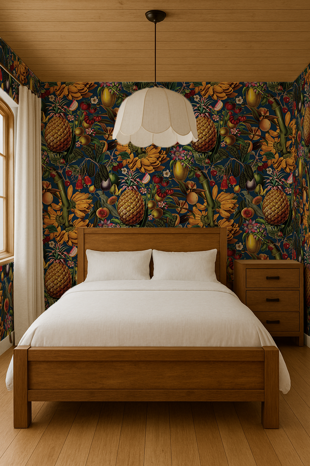 Juicy Fruit Wallpaper, navy