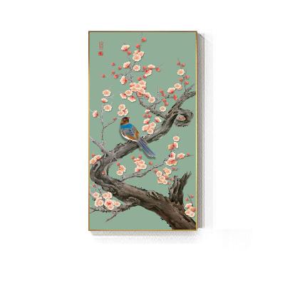 Cherry Blossom Green Canvas Painting
