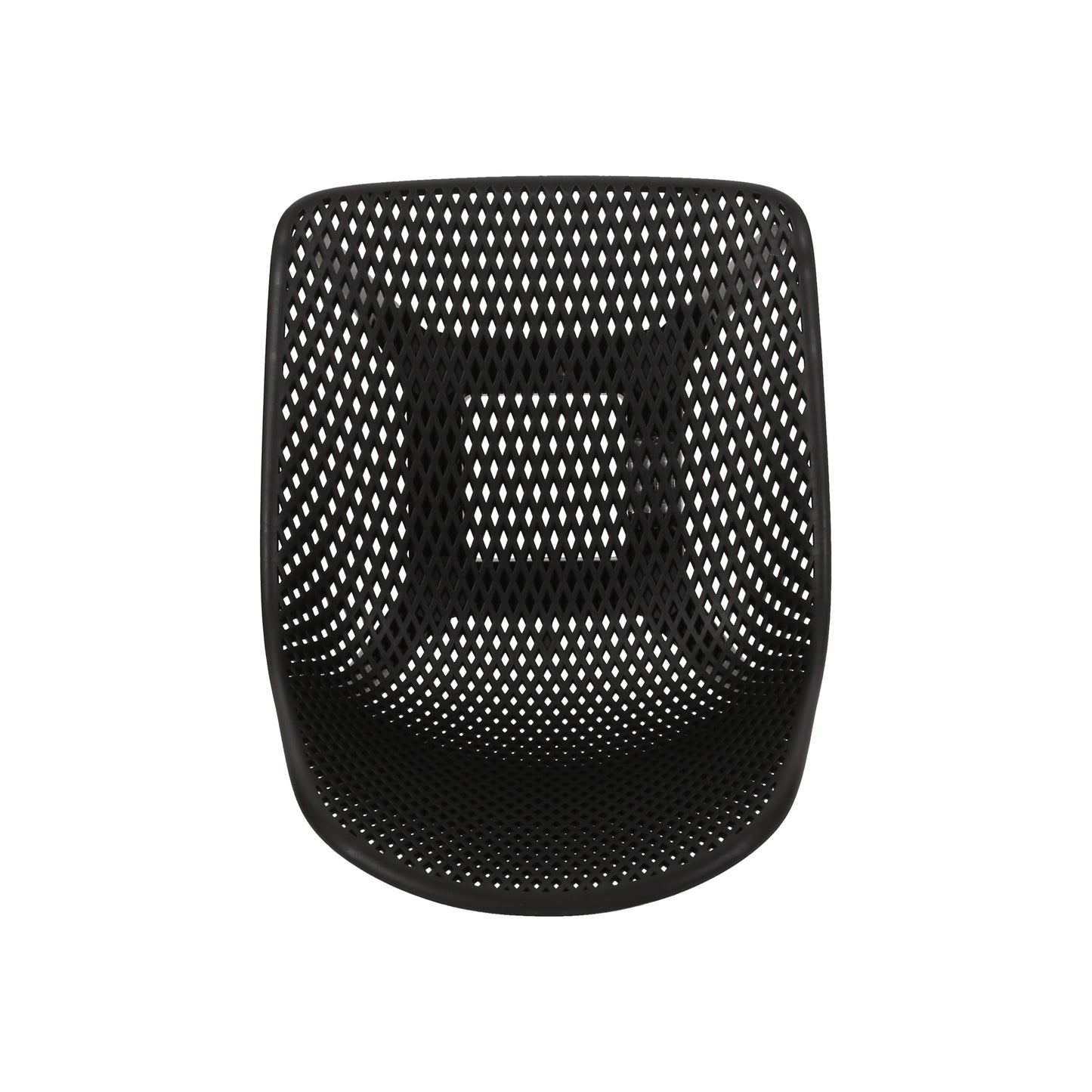 Accent Chair Minimalist Polypropylene Black Perforated Diamond Mesh 18.5x22 In