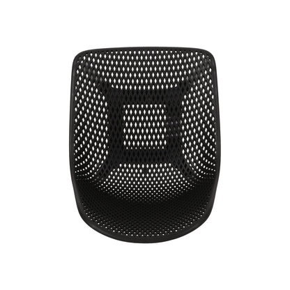 Accent Chair Minimalist Polypropylene Black Perforated Diamond Mesh 18.5x22 In