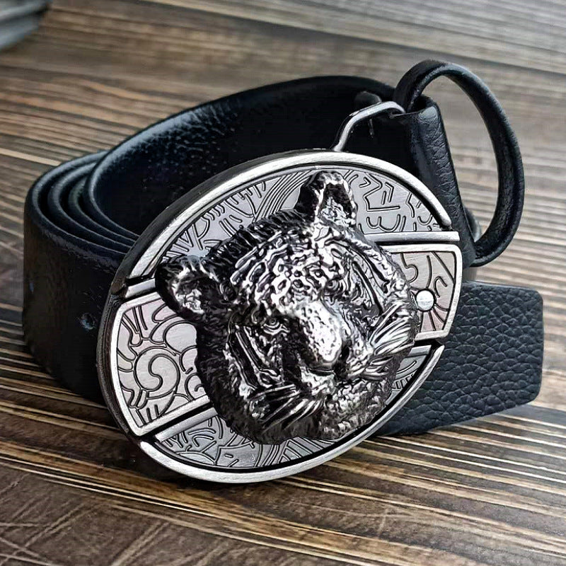 Smooth Buckle For Self-defense Trendy Punk-style Belt Buckle With A Distinctive Look