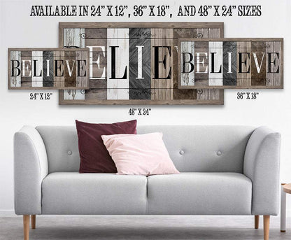 Believe in Multi Pattern - Canvas