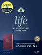 KJV Life Application Study Bible, Third Edition, Large Print (Leatherlike, Purple, Indexed, Red Letter) - Imitation Leather