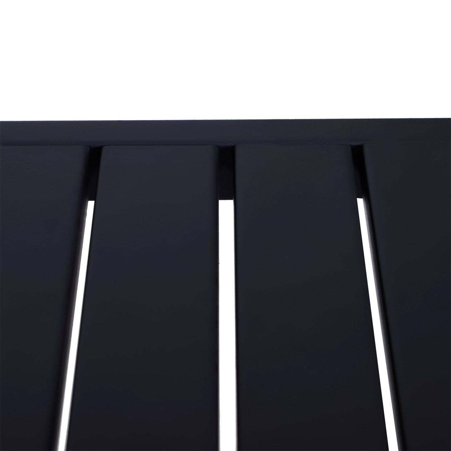 Outdoor Bar Set PE Rattan Black 3 Piece High Table 2 Bar Chairs Footrest