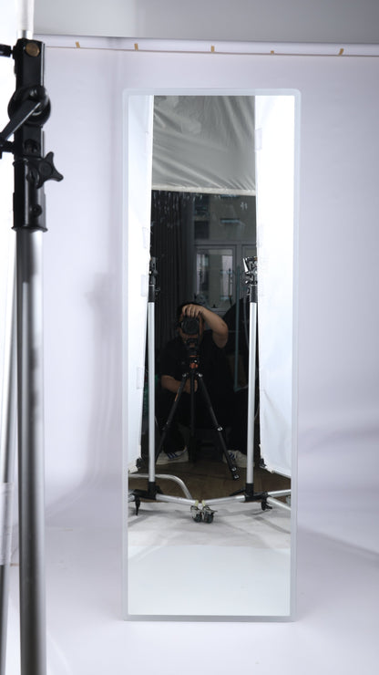 Full Length Mirror LED Lighted Wall Mounted 65x21.7 In Warm Cool Light