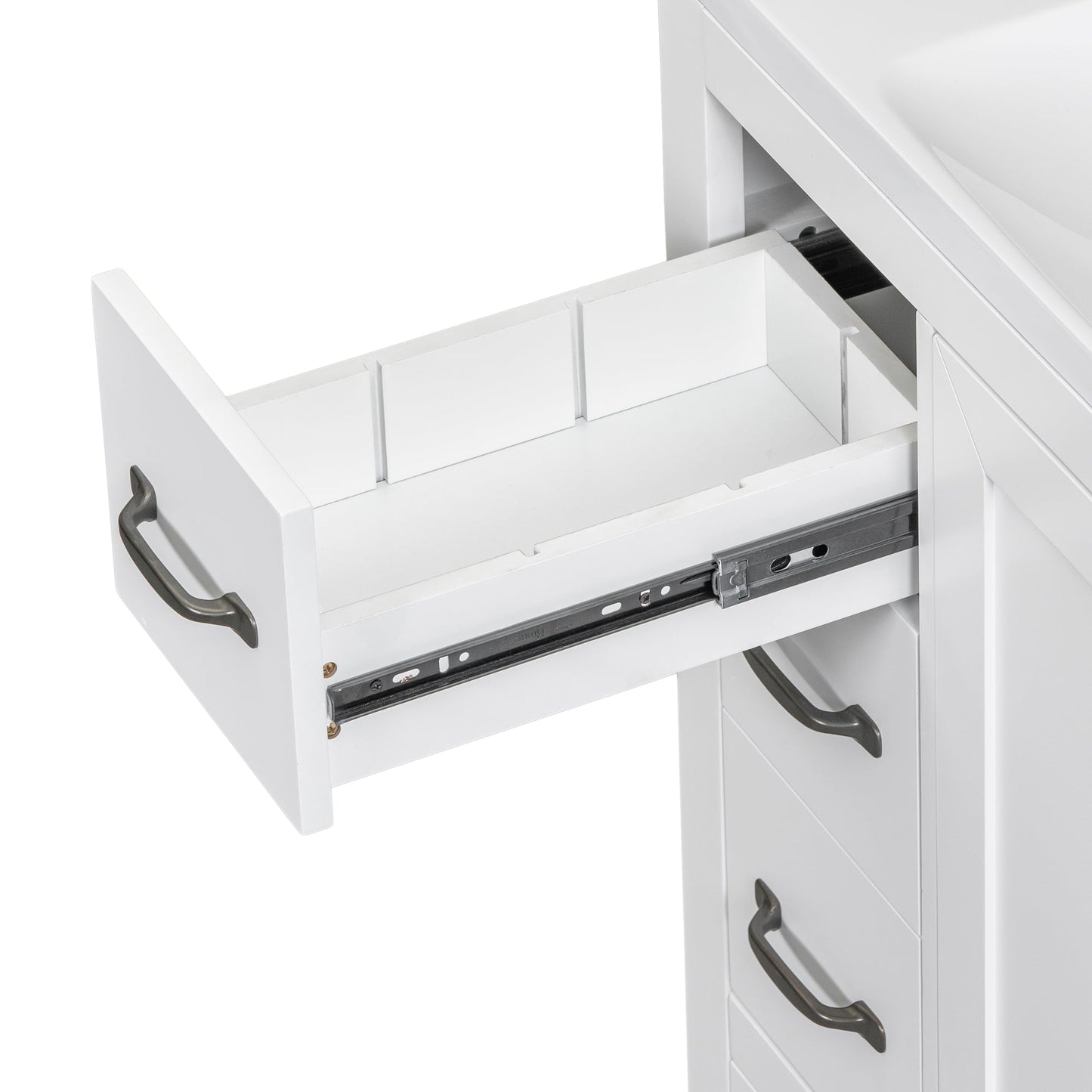 36' Bathroom Vanity with Sink Combo, Six Drawers, Multi-Functional Drawer Div...