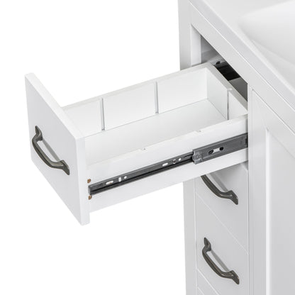 36' Bathroom Vanity with Sink Combo, Six Drawers, Multi-Functional Drawer Div...