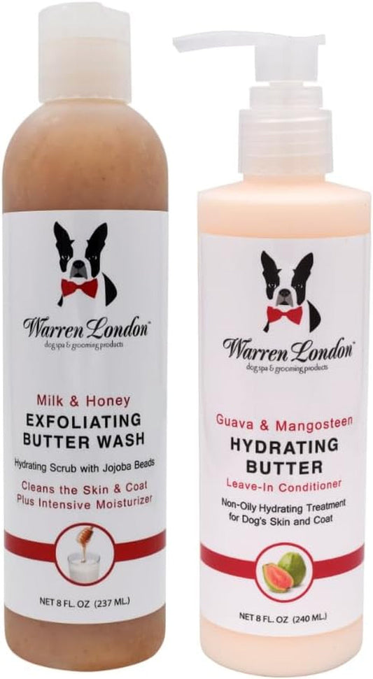 Warren London Dog Shampoo Conditioner Combo Detangler Moisturizer 8oz