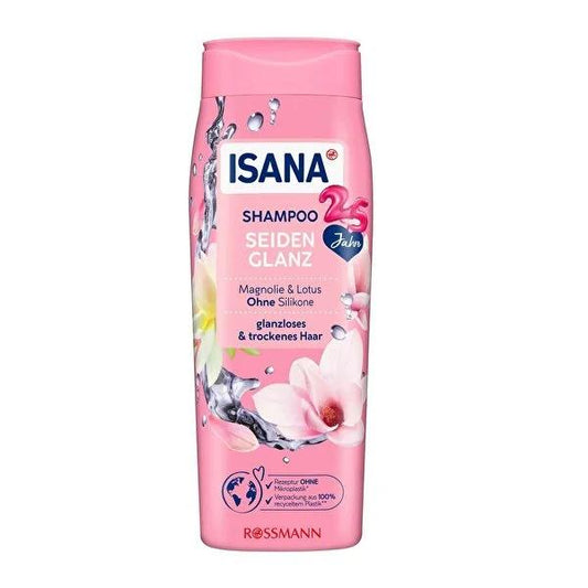 Isana Silky Shine Shampoo: Magnolia & Lotus - Deep Moisture, B3 + Panthenol, For Dry & Dull Hair
