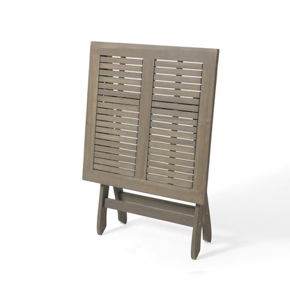 Outdoor Bistro Table Folding Acacia Wood Gray 25.5
