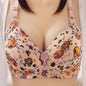 Peony Print No Steel Ring Beautiful Back Underwear