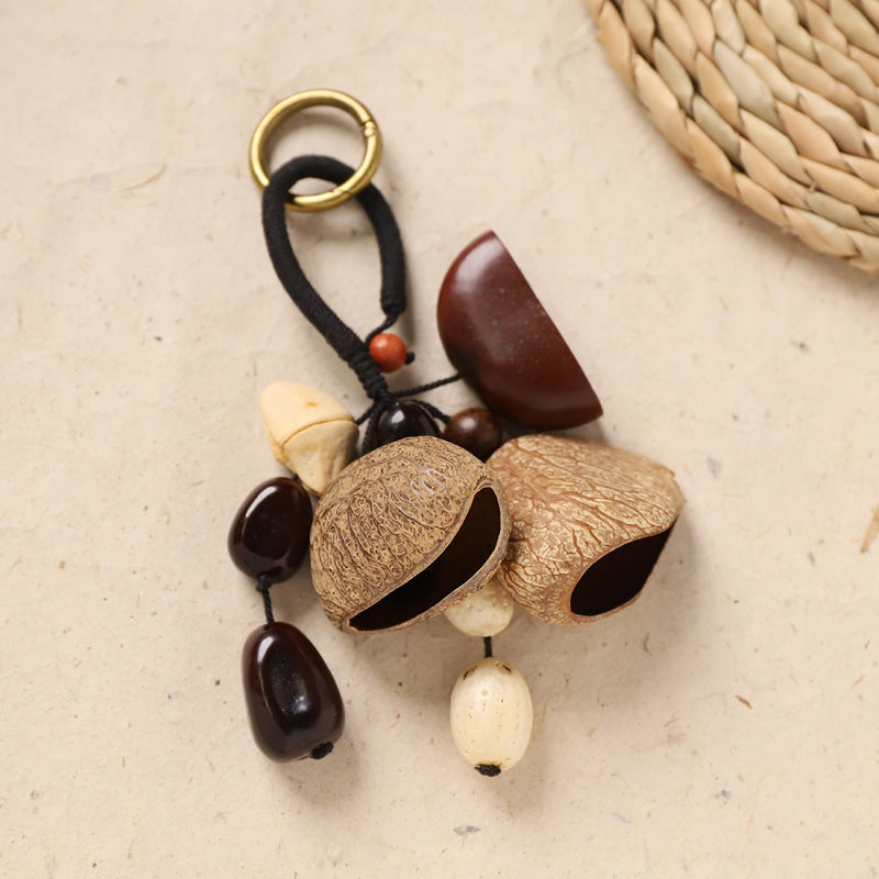New Chinese-style Wish-Fulfillment Seed-Bead Bag Charm Keychain