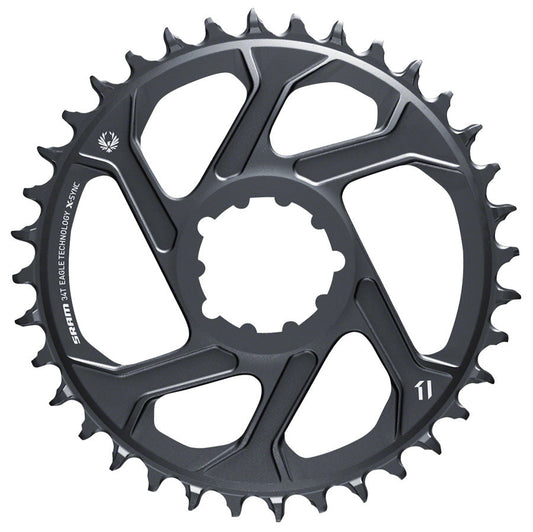 SRAM GX Eagle C1 Chainring Teeth: 34 Speed: 11/12 BCD: Direct Mount Aluminum Grey 3mm