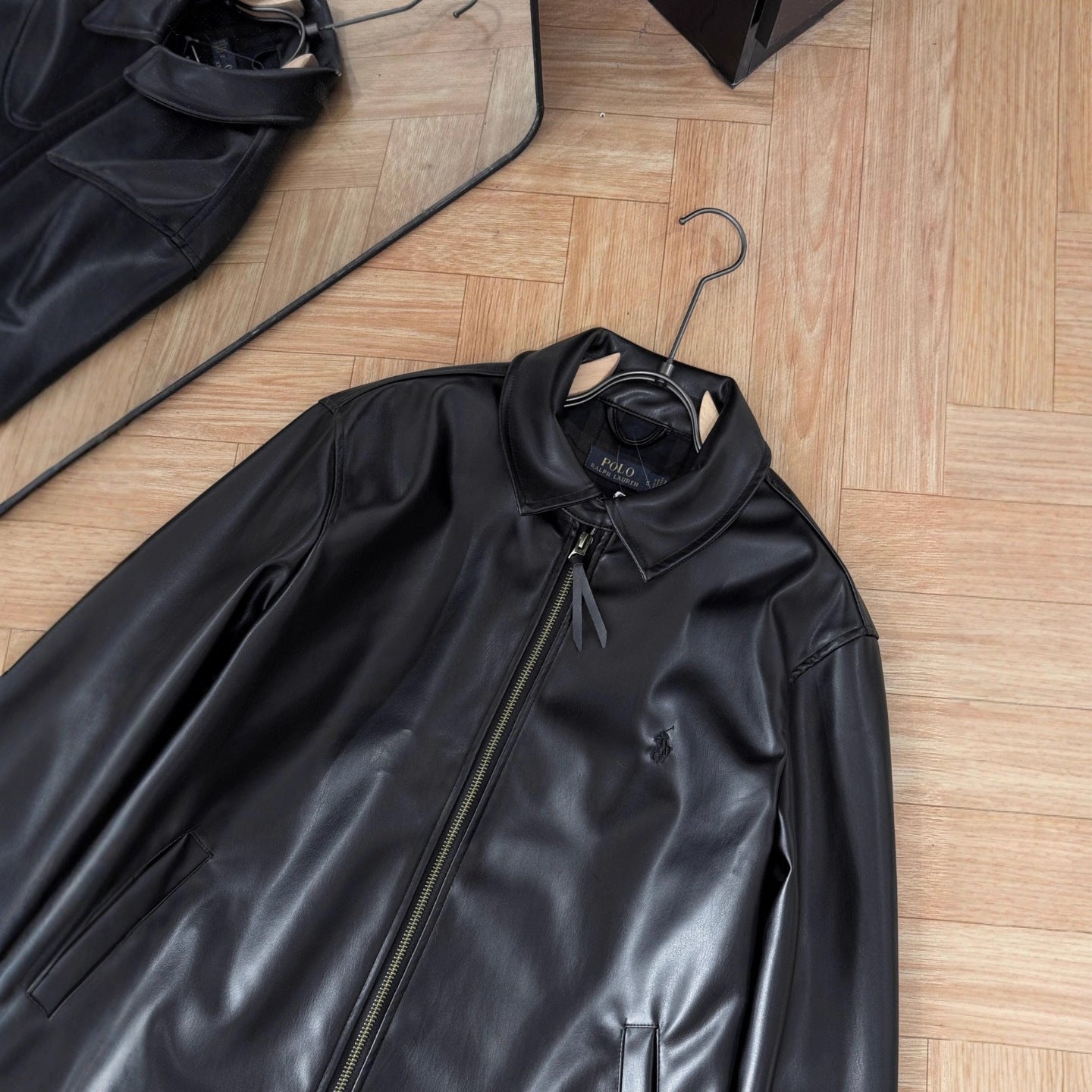 Winter Zip-up Long-sleeve Leather Jacket