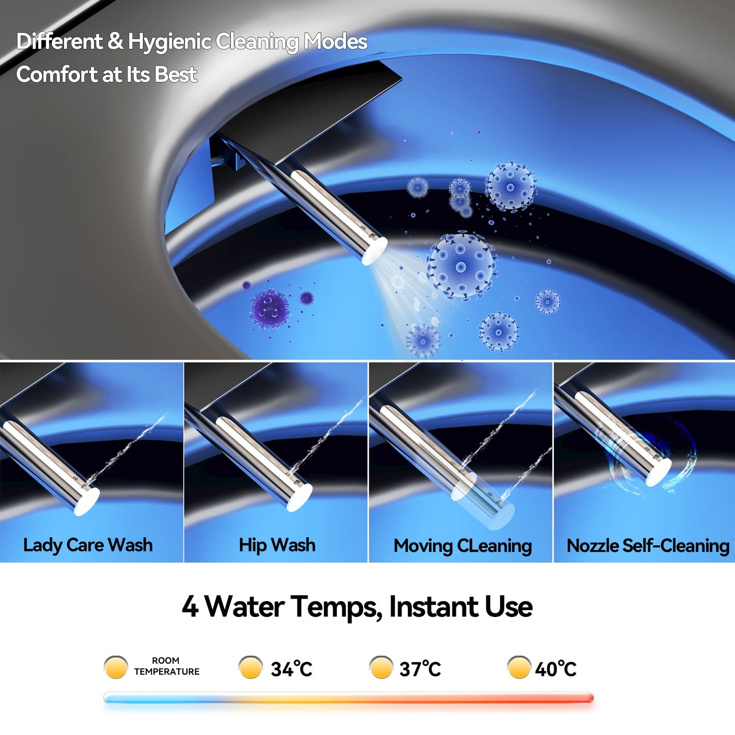 Unique Smart Toile,  One Piece Toilet with Bidet Built In,Intelligent Toilet ...
