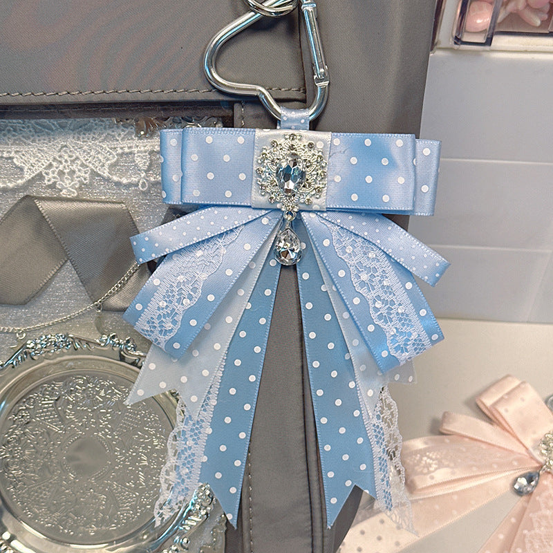 Cheering Fan Bow-knot Keychain Pin Pendant