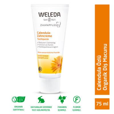 Weleda Natural Calendula Toothpaste, Vegan, Mint-Free, Fluoride-Free - 2.54 fl oz