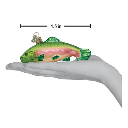 Rainbow Trout Glass Ornament