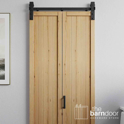 J-Strap Heavy Duty Bifold Barn Door Hardware Kit | 2 Door Kit