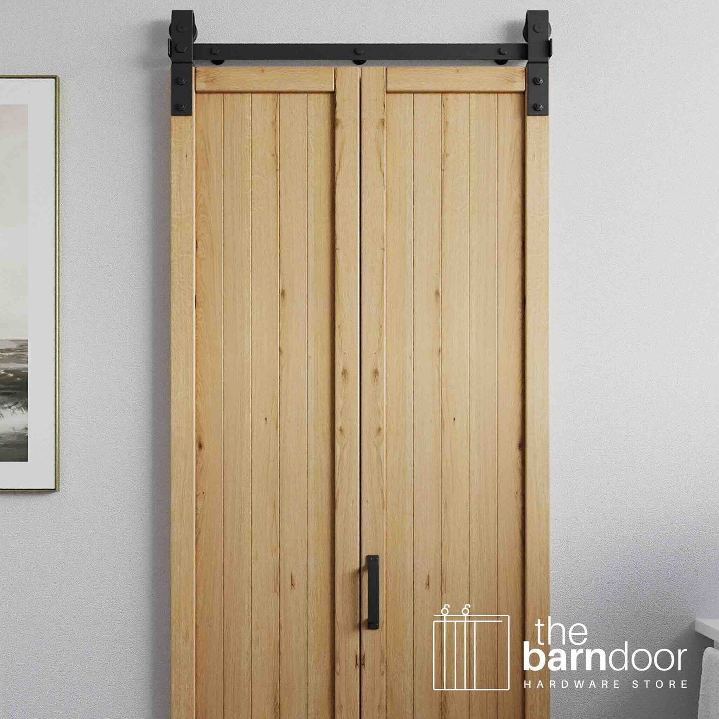 Classic J-Strap Bifold Barn Door Hardware Kit | 2 Door Kit