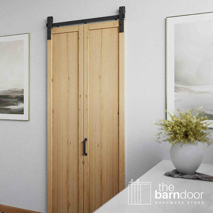 J-Strap Heavy Duty Bifold Barn Door Hardware Kit | 2 Door Kit