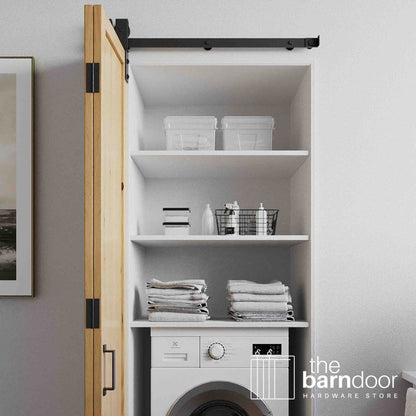 Classic J-Strap Bifold Barn Door Hardware Kit | 2 Door Kit