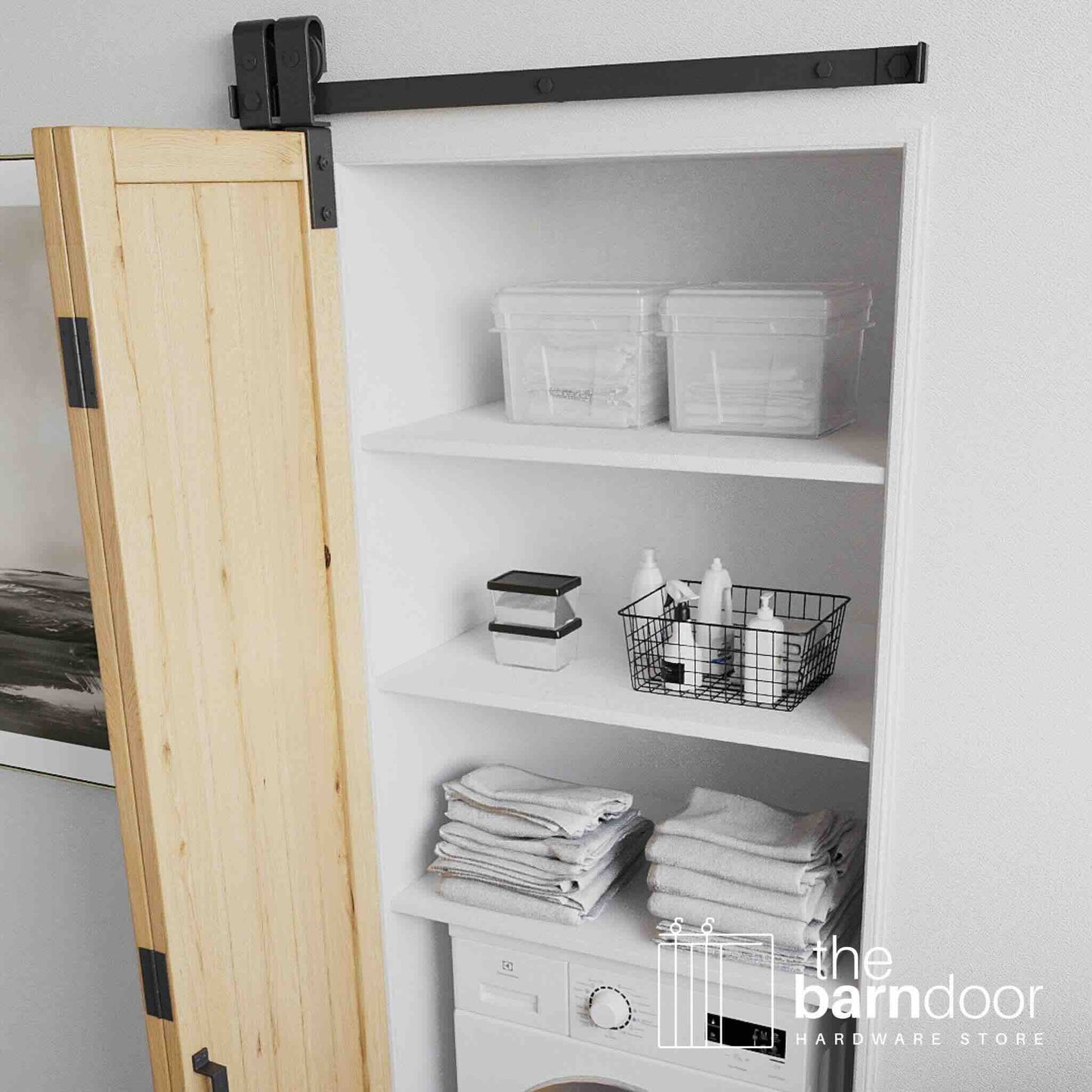 Classic J-Strap Bifold Barn Door Hardware Kit | 2 Door Kit