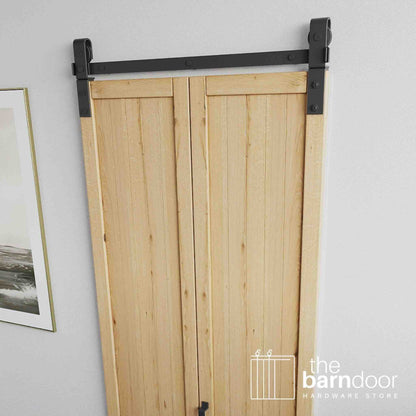J-Strap Heavy Duty Bifold Barn Door Hardware Kit | 2 Door Kit