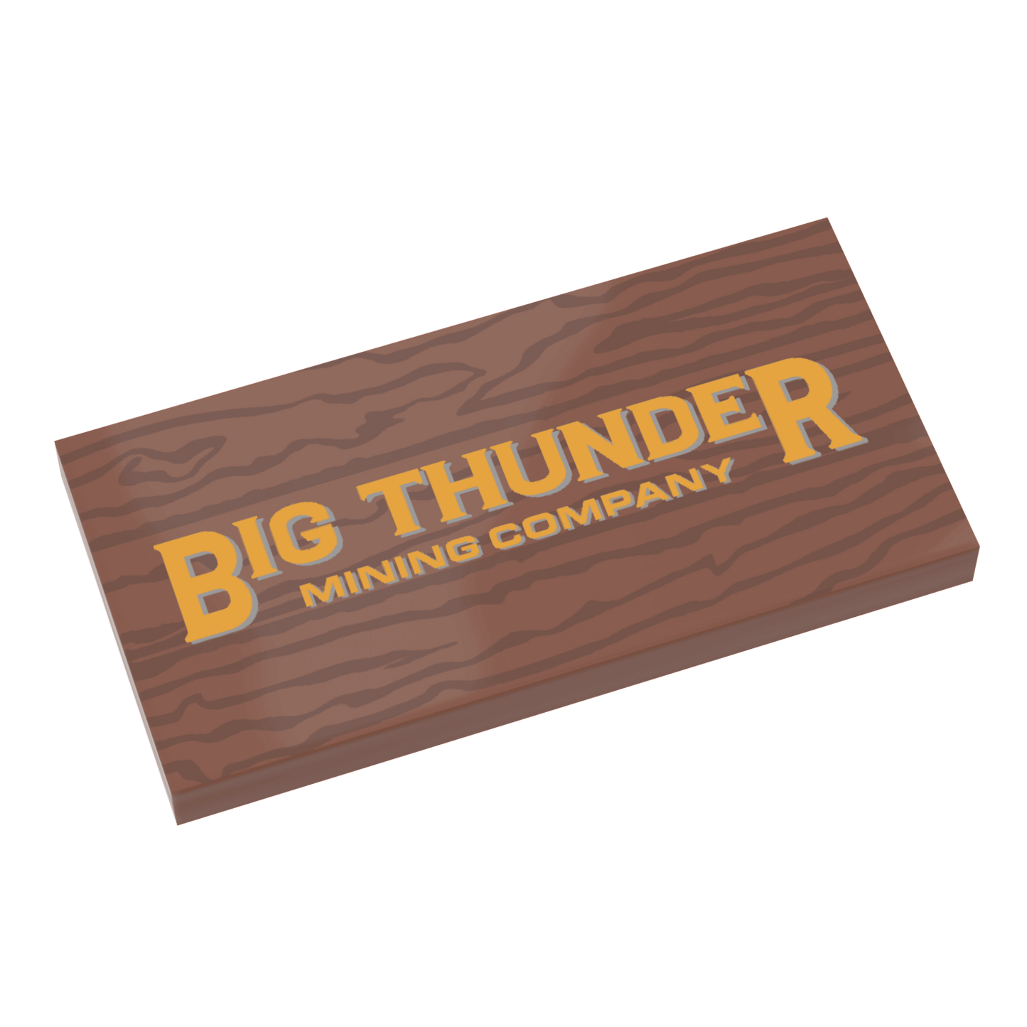 Big Thunder Mining Co Sign - Custom Printed LEGO® - Made Using a LEGO® Tile