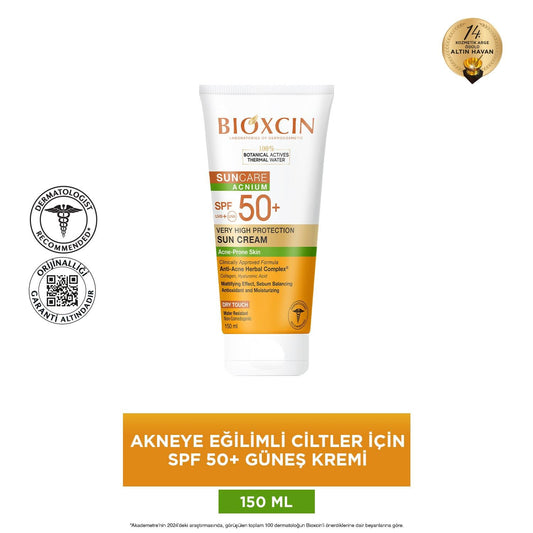 Bioxcin Acne-Prone Skin Sunscreen SPF 50+ - Non-Comedogenic, Dry Touch, Water-Resistant - 5.07 fl oz