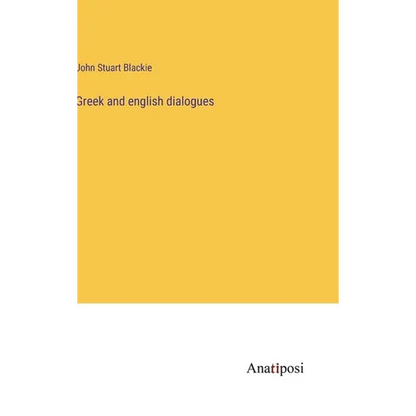 Greek and english dialogues - Hardcover