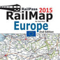 RailPass RailMap Europe 2015: Icon illustrated Railway Atlas of Europe ideal for Interrail and Eurail pass holders - Paperback