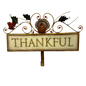 Thankful Turkey Wall Hanging / Wreath Flag Holder